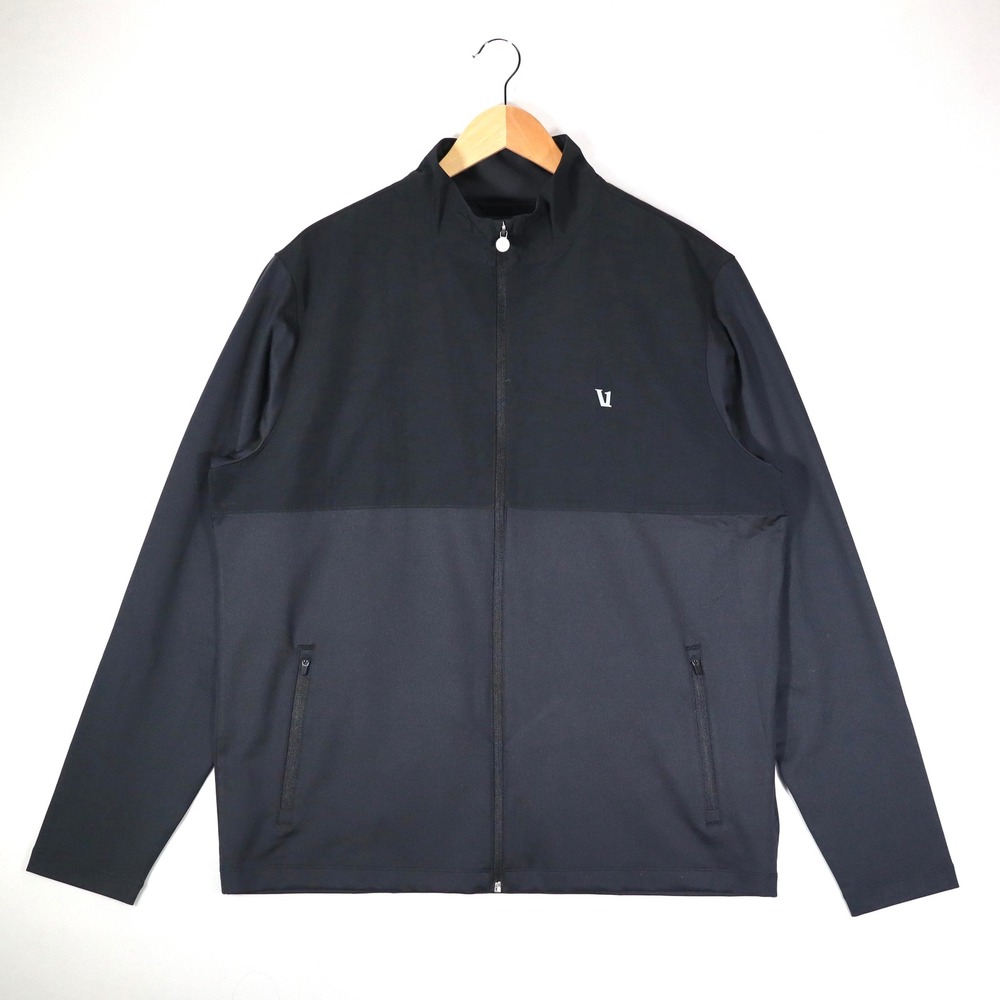 Vuori Sunday Element Track Jacket Mens XL Black Full Zip Activewear Performance